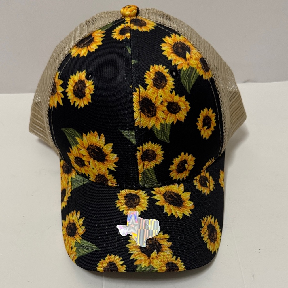 Sunflower Trucker Hat - Black & Yellow